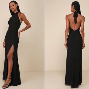 Black Halter Maxi Dress